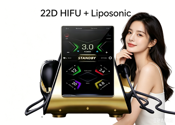 Portable 22D MAX HIFU Liposonic Sonic Machine  Non Invasive Face Anti Wrinkle Lifting Sagging Skin Tightening Body Contouring Slimming Machine