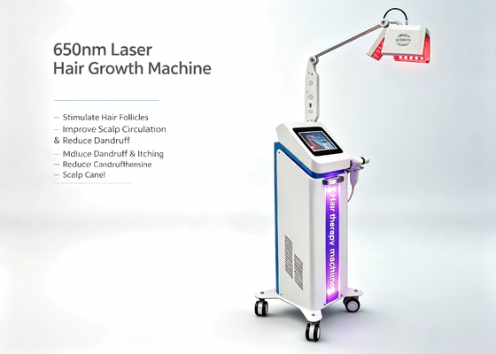 Machine de beauté laser professionnelle avec système multifonctionnel pour la repousse des cheveux, l'hydratation du cuir chevelu et le soulagement des démangeaisons et des pellicules